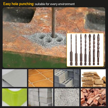 Load image into Gallery viewer, Drill Bits Set Glass Ceramic Concrete Hole Opener Brick Hard Alloy Triangle Bit Tool Kit Multifunctional Drilling Tools
