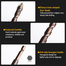Load image into Gallery viewer, Drill Bits Set Glass Ceramic Concrete Hole Opener Brick Hard Alloy Triangle Bit Tool Kit Multifunctional Drilling Tools
