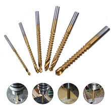 Load image into Gallery viewer, 6Pcs Cobalt Drill Bit Set Spiral Screw Metric Composite Tap Drill Bit Tap Twist Drill Bit Set Multi-functional Metal
