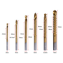 Load image into Gallery viewer, 6Pcs Cobalt Drill Bit Set Spiral Screw Metric Composite Tap Drill Bit Tap Twist Drill Bit Set Multi-functional Metal

