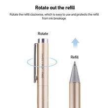 Load image into Gallery viewer, Deli Metal Sign Pen Pens Gold / Silver Gel Pen 0.5mm Refills PREMEC Smooth Refill MiKuni Japan Ink Black School Mi Pen
