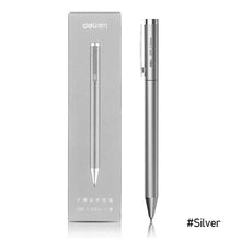 Load image into Gallery viewer, Deli Metal Sign Pen Pens Gold / Silver Gel Pen 0.5mm Refills PREMEC Smooth Refill MiKuni Japan Ink Black School Mi Pen
