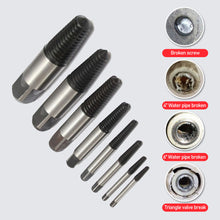 Load image into Gallery viewer, Damaged Broken Screw Remover Extractor Drill Bits 5/6/8Pcs Steel Durable Easy Out Remover Center Drill Damaged Bolts Remover Tool
