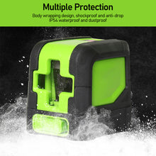 Load image into Gallery viewer, Huepar 2 Lines Laser Level Self Levelling ( 4 degrees) Green Red Beam Laser Horizontal &amp; Vertical Cross-Line with Magnetic Base
