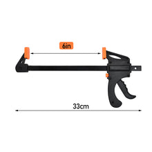 Load image into Gallery viewer, 4inch/6inch Woodworking Work Bar F Clamp Clip Hard Quick Ratchet Release DIY Carpentry Hand Tool Gadget
