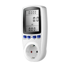 Load image into Gallery viewer, EU Plug Digital Voltage Wattmeter Power Meter Consumption Watt Energy KWh Socket 220V 230V AC Electricity Fees Analyzer Monitor
