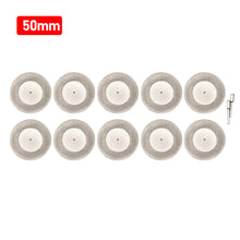 Load image into Gallery viewer, 10Pcs/Set 30mm Diamond Cutting Discs and 2 Arbor Shaft CutOff Blade Drill Bit Dremel Accessories Rotary Tool Abrasive Cut Metal
