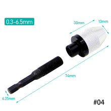 Load image into Gallery viewer, Drill Chuck Keyless Screwdriver Impact Driver Adaptor Electric Micro Motor Clamp Mini Chuck Fixture Hex Shank Drill Bits Adapter
