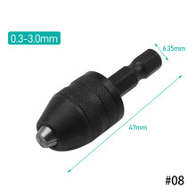 Load image into Gallery viewer, Drill Chuck Keyless Screwdriver Impact Driver Adaptor Electric Micro Motor Clamp Mini Chuck Fixture Hex Shank Drill Bits Adapter
