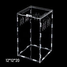 Load image into Gallery viewer, Transparent Acrylic Reptile Box for Spiders Tortoise Lizard Breeding Insect Box Vents Sliding Small Pet
