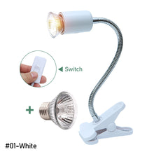 Load image into Gallery viewer, E27 Pet Reptile Aquarium Heat Lamp Clip-on Bulb Adjustab Holder Tortoises Basking UV Heating Lamp Kit For Lizard Turtle
