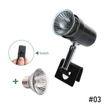 Load image into Gallery viewer, E27 Pet Reptile Aquarium Heat Lamp Clip-on Bulb Adjustab Holder Tortoises Basking UV Heating Lamp Kit For Lizard Turtle
