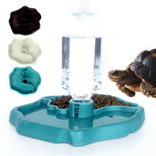 Load image into Gallery viewer, Reptile Feeder 2 in 1 Automatic Water Food Feeding Plate Turtle Dispenser Pet Water Feeder Double Container Pet Supplies
