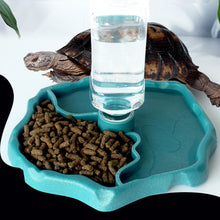 Load image into Gallery viewer, Reptile Feeder 2 in 1 Automatic Water Food Feeding Plate Turtle Dispenser Pet Water Feeder Double Container Pet Supplies
