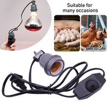 Load image into Gallery viewer, E27 Pet Heating Lamp Bracket with Switch Waterproof Lamp Holder Night Reptile Ceramic Insulation Lamp Pet Hair Dryer Lamp Holder
