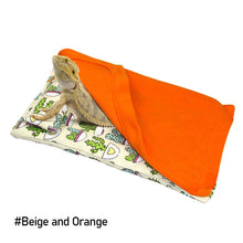 Load image into Gallery viewer, Reptile Sleeping Bag Tropical Cactus Print Sleeper With Blanket Pillow Cage Nap Mat For Bearded Dragon Gecko Lizard Hamster
