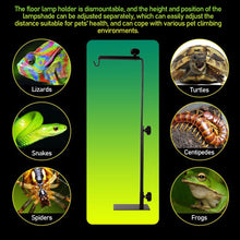 Load image into Gallery viewer, Reptile Lamp Stand Adjustable Telescopic Metal Floor Lamp Bracket for Succulent Lizard Tortoise Turtle Heating Light Holder
