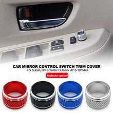 Load image into Gallery viewer, Car Rearview Mirror Knob Trim Cover Rotary Control Switch Decoration Rings Adjustment For Subaru XV Forester Outback 2015-18 WRX
