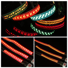 Load image into Gallery viewer, LED Dog Collar Engraved Design Glowing Up Anti-lost Luminous Collar Night Safety Collars with Batteries Adjustable Pet Necklace Glow Collar for Small Dogs Cat
