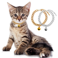Load image into Gallery viewer, 1pc Chic Pet Collar Fashion Bell Decor Aluminum Dog Cat Collar Pet Necklace Jewelry Photograph Props Accessories Pet Supplies
