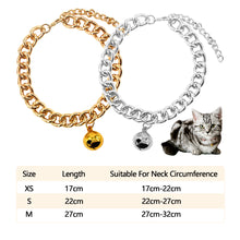 Load image into Gallery viewer, 1pc Chic Pet Collar Fashion Bell Decor Aluminum Dog Cat Collar Pet Necklace Jewelry Photograph Props Accessories Pet Supplies
