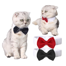 Load image into Gallery viewer, Adjustable Pet Cat Bow Tie Pet Neck Tie Costume Formal Dog Collar for Dogs and Cats Pet Accessories for Photo Props Wedding Party Gift
