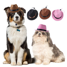Load image into Gallery viewer, Cool Pet Dog Cowboy Funny Pet Hat Headgear Cat Headwear Costume Performance Photo Props Cosplay Accessories For Halloween Christmas
