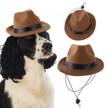 Load image into Gallery viewer, Cool Pet Dog Cowboy Funny Pet Hat Headgear Cat Headwear Costume Performance Photo Props Cosplay Accessories For Halloween Christmas
