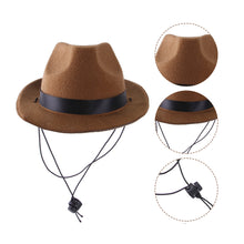 Load image into Gallery viewer, Cool Pet Dog Cowboy Funny Pet Hat Headgear Cat Headwear Costume Performance Photo Props Cosplay Accessories For Halloween Christmas
