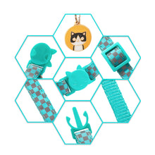 Load image into Gallery viewer, Reflective Pet Collars Grid Adjustable Nylon Buckles Check Plaid Pet Dog Collar Cat Head Pattern Pendant Pet Accessories
