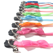 Load image into Gallery viewer, Solid Color Soft Pet Cat Collar Bow Tie Nylon Bell Collar For Cats Puppy Pet Supplies Bowknot Cat Collar 21-34cm Adjustable
