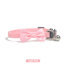 Load image into Gallery viewer, Solid Color Soft Pet Cat Collar Bow Tie Nylon Bell Collar For Cats Puppy Pet Supplies Bowknot Cat Collar 21-34cm Adjustable

