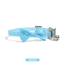 Load image into Gallery viewer, Solid Color Soft Pet Cat Collar Bow Tie Nylon Bell Collar For Cats Puppy Pet Supplies Bowknot Cat Collar 21-34cm Adjustable
