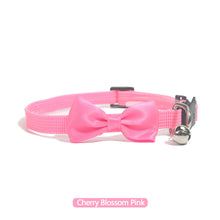 Load image into Gallery viewer, Solid Color Soft Pet Cat Collar Bow Tie Nylon Bell Collar For Cats Puppy Pet Supplies Bowknot Cat Collar 21-34cm Adjustable
