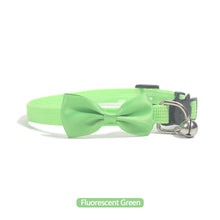 Load image into Gallery viewer, Solid Color Soft Pet Cat Collar Bow Tie Nylon Bell Collar For Cats Puppy Pet Supplies Bowknot Cat Collar 21-34cm Adjustable

