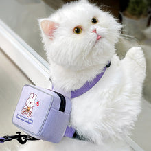 Load image into Gallery viewer, 1.5M Outdoor Dog Leashes Cat Backpack Traction Rope Vest Small Dog Chest Strap Snack Bag Dog Walking Chain Decoration Bags Pet Supplies
