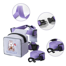 Load image into Gallery viewer, 1.5M Outdoor Dog Leashes Cat Backpack Traction Rope Vest Small Dog Chest Strap Snack Bag Dog Walking Chain Decoration Bags Pet Supplies
