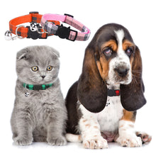 Load image into Gallery viewer, Pet Cat Dog Safety Plaid Cat Collar Buckles With Bell Adjustable Cat Buckle Collars Suitable Kitten Puppy Accessories Supplies
