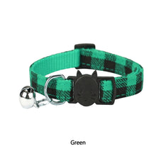 Load image into Gallery viewer, Pet Cat Dog Safety Plaid Cat Collar Buckles With Bell Adjustable Cat Buckle Collars Suitable Kitten Puppy Accessories Supplies
