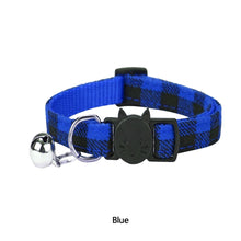 Load image into Gallery viewer, Pet Cat Dog Safety Plaid Cat Collar Buckles With Bell Adjustable Cat Buckle Collars Suitable Kitten Puppy Accessories Supplies
