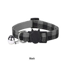 Load image into Gallery viewer, Pet Cat Dog Safety Plaid Cat Collar Buckles With Bell Adjustable Cat Buckle Collars Suitable Kitten Puppy Accessories Supplies
