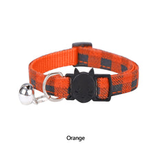 Load image into Gallery viewer, Pet Cat Dog Safety Plaid Cat Collar Buckles With Bell Adjustable Cat Buckle Collars Suitable Kitten Puppy Accessories Supplies
