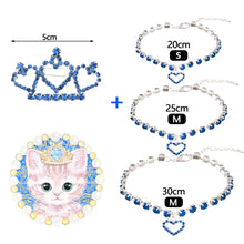 Load image into Gallery viewer, Pet Cat Jewelry Tiara Crown Hair Clip Necklace for Small Dogs Crystal Rhinestone Girls Barrette Grooming Hair Accessories
