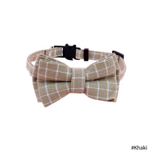 Load image into Gallery viewer, British Style Plaid Pet Cat Collar Buckle Puppy Bow Tie Adjustable Pet Kitten Rabbit Chihuahua Necklace Bowknot Kitty Collars
