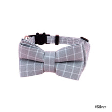 Load image into Gallery viewer, British Style Plaid Pet Cat Collar Buckle Puppy Bow Tie Adjustable Pet Kitten Rabbit Chihuahua Necklace Bowknot Kitty Collars
