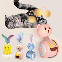 Load image into Gallery viewer, Cat Automatic Toys Pet Bumbler Funny Toy Interactive Cat Toys Cat Rolling Teaser Feather Wand Cat Toys Interactive Rotating Ball
