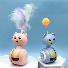 Load image into Gallery viewer, Cat Automatic Toys Pet Bumbler Funny Toy Interactive Cat Toys Cat Rolling Teaser Feather Wand Cat Toys Interactive Rotating Ball
