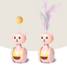 Load image into Gallery viewer, Cat Automatic Toys Pet Bumbler Funny Toy Interactive Cat Toys Cat Rolling Teaser Feather Wand Cat Toys Interactive Rotating Ball

