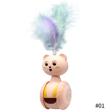 Load image into Gallery viewer, Cat Automatic Toys Pet Bumbler Funny Toy Interactive Cat Toys Cat Rolling Teaser Feather Wand Cat Toys Interactive Rotating Ball
