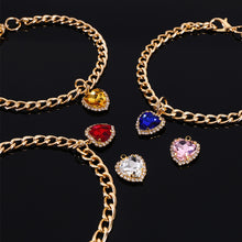 Load image into Gallery viewer, Heart Shape Diamond Inlaid Pet Cat Collar Pets Shiny Crystal Collars Footprints Accessories For Kitten Dog Collar Cat Necklace
